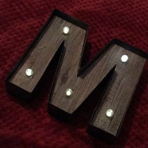 Light up letter decoration